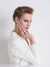 Lunaria Earrings in 18k Yellow Gold with Mother of Pearl Double Drop - Orsini Jewellers NZ