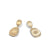 Lunaria Earrings in 18k Yellow Gold Double Drop Small - Orsini Jewellers NZ