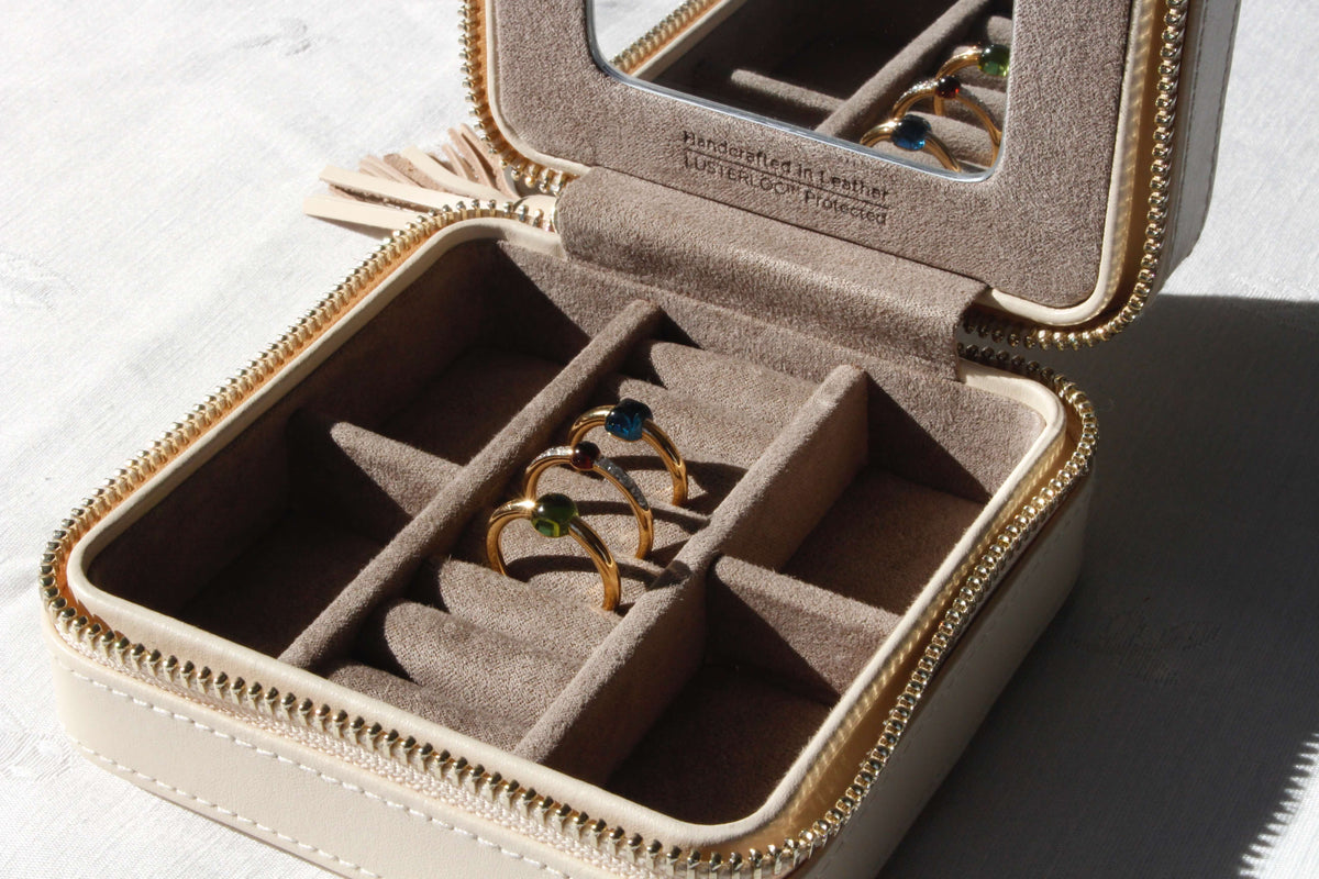 Caroline Ivory Coloured Travel Case - Orsini Jewellers