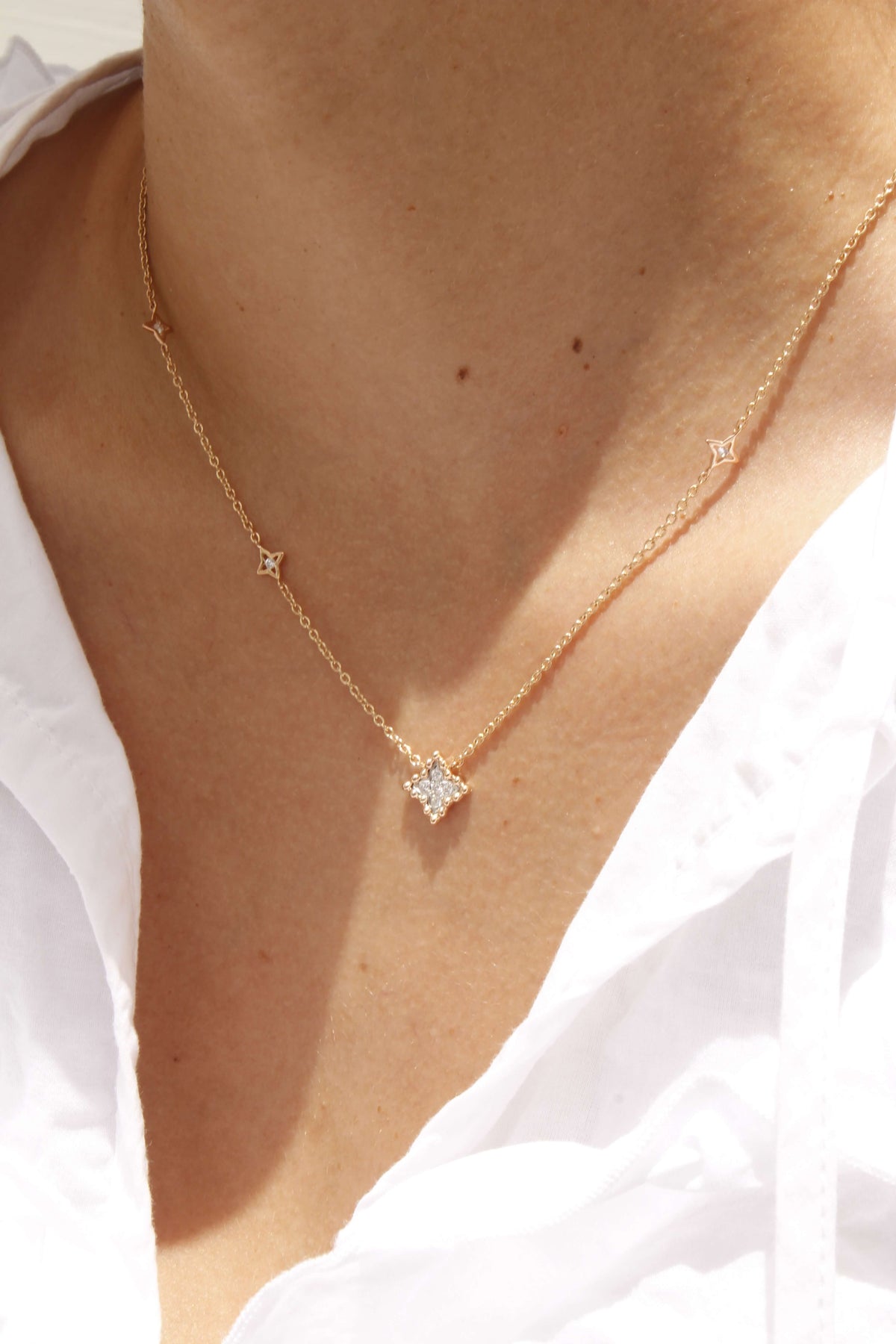 Palladio Necklace in 18k Rose Gold with Diamonds - Orsini Jewellers NZ