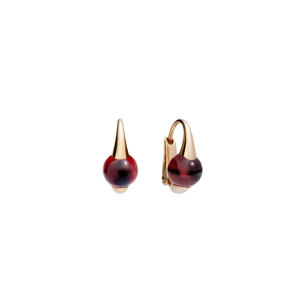 M&#39;ama non M&#39;ama Earrings in 18k Rose Gold with Garnet - Orsini Jewellers NZ