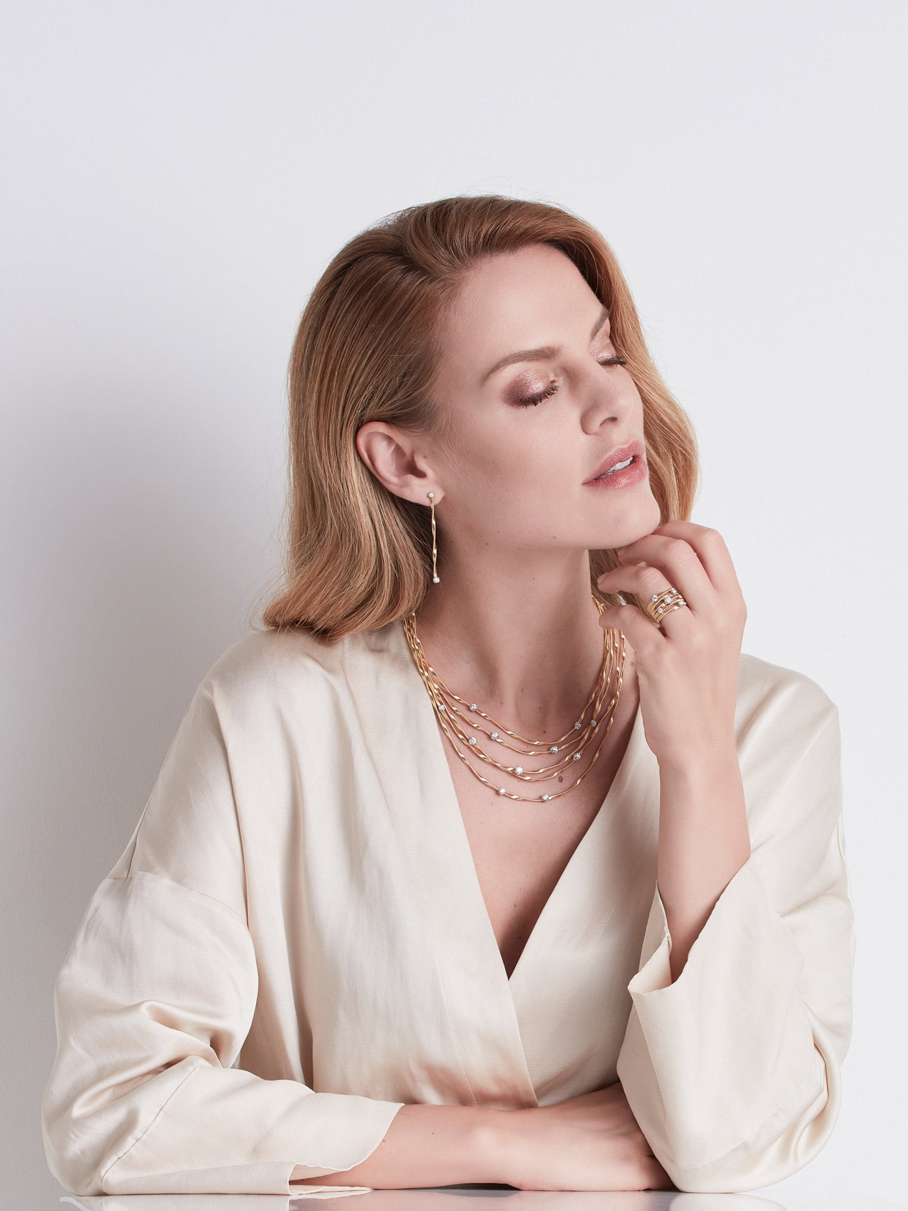 Marrakech Drop Earrings in 18k Yellow Gold with Diamonds - Orsini Jewellers NZ