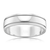 Men's Half Round Platinum Wedding Ring with Dual Grooves - Orsini Jewellers