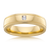 Men's Yellow Gold Wedding Ring with Center Princess Cut Diamond - Orsini Jewellers