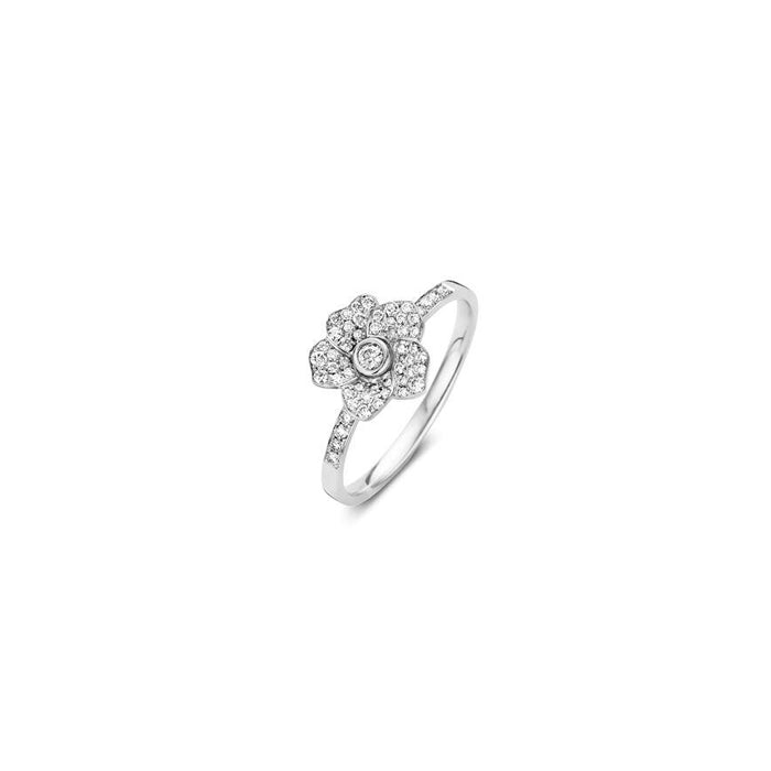 Monoi Ring in 18k White Gold with Pave Diamonds - Orsini Jewellers NZ
