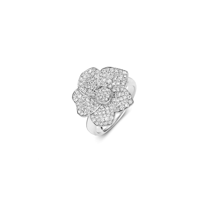 Monoi Ring in 18k White Gold with Pave Diamonds - Orsini Jewellers NZ