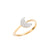 DoDo Moon Ring in 18k Yellow Gold with Diamonds - large - Orsini Jewellers NZ