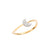 DoDo Moon Ring in 18k Yellow Gold with Diamonds - mini - Orsini Jewellers NZ
