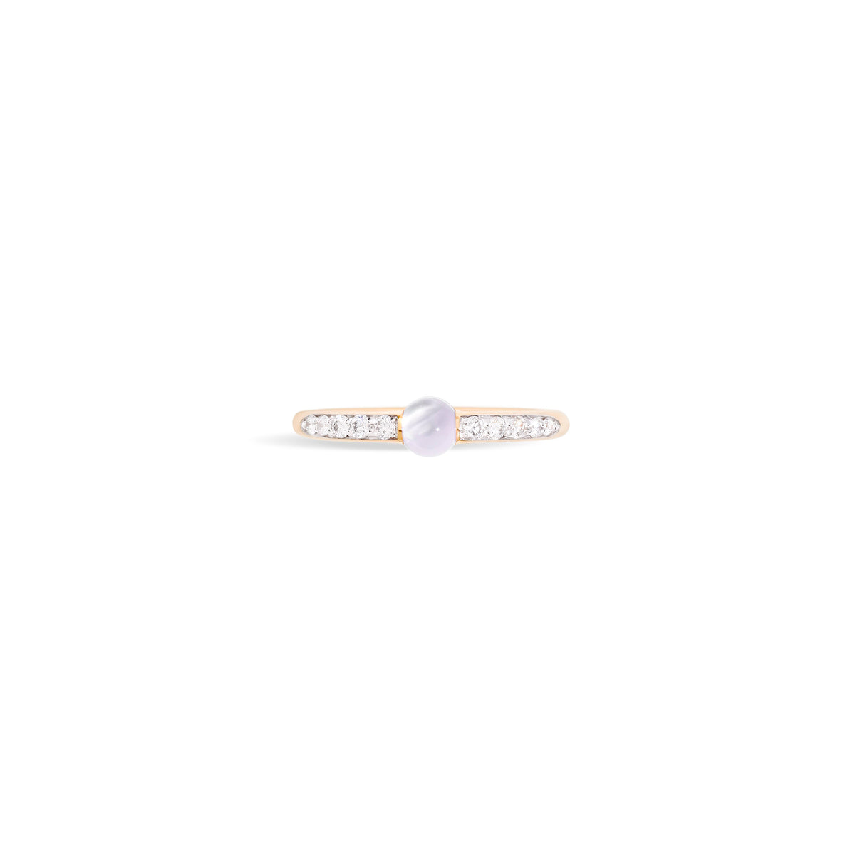 M&#39;ama non M&#39;ama Ring in 18k Rose Gold with Moon Stone and Diamonds - Orsini Jewellers NZ