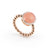 Al Coro Palladio Ring in 18k Rose Gold with Chalcedony Pink and Diamonds - Orsini Jewellers NZ