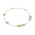 Lunaria Necklace in 18k Yellow Gold with Aquamarine Stations - Orsini Jewellers NZ