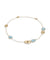 Lunaria Necklace in 18k Yellow Gold with Aquamarine Stations - Orsini Jewellers NZ