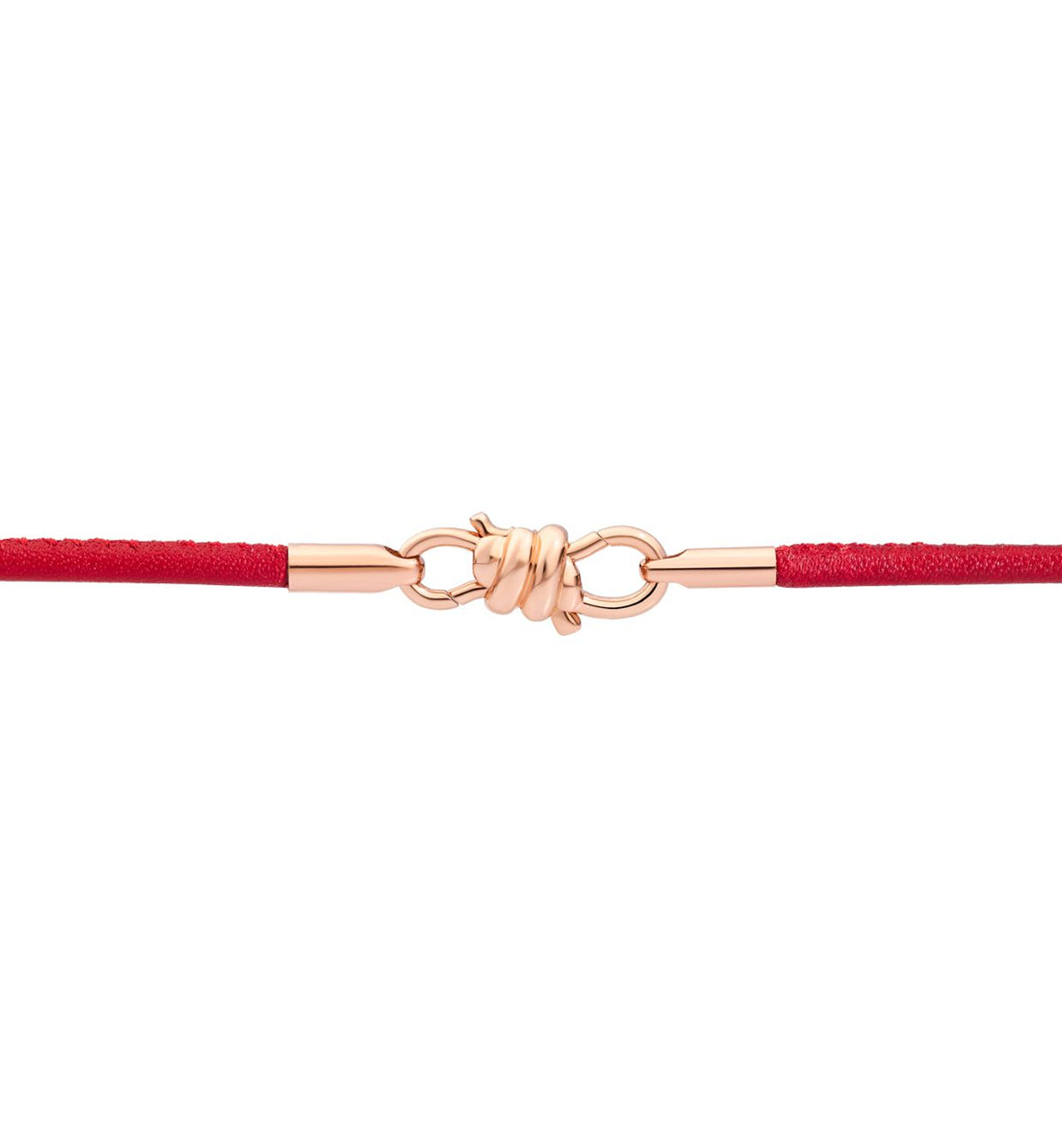 DoDo Nodo Bracelet in 9k Rose Gold with Burgundy Napper Leather - Orsini Jewellers NZ