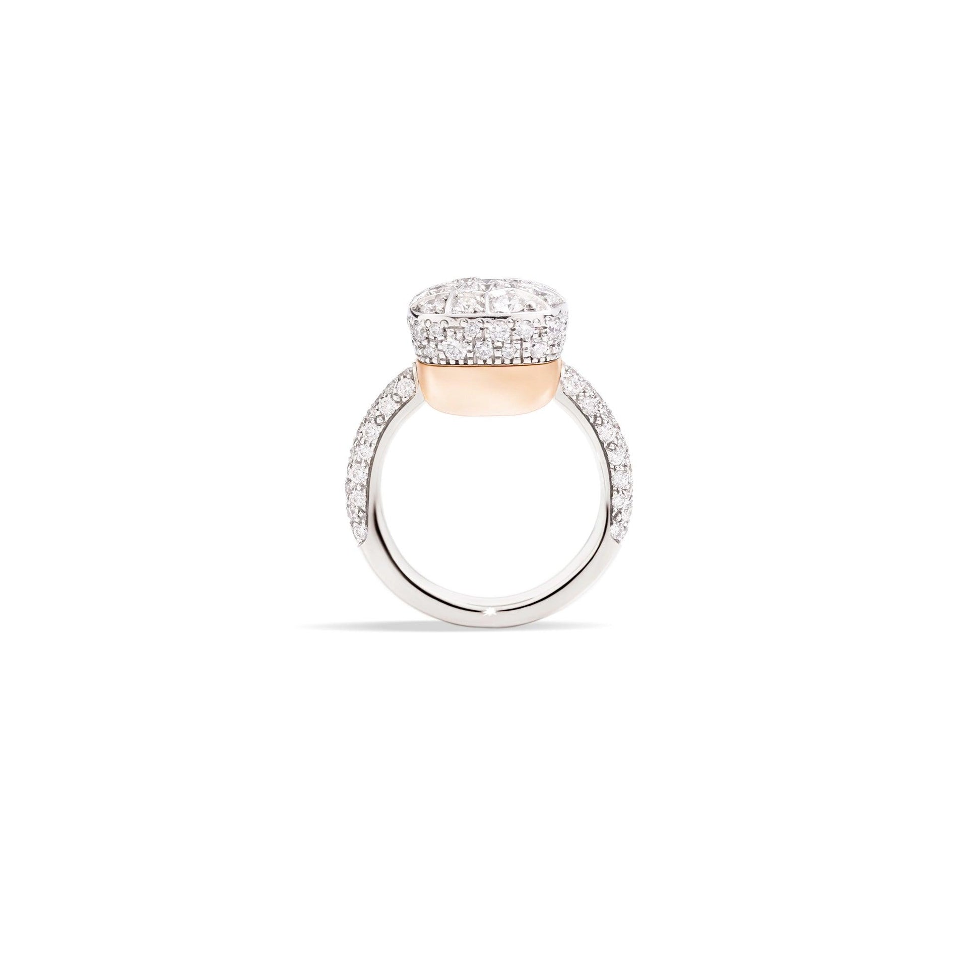 Nudo Maxi Diamond Ring in 18k White Gold and Rose Gold with Diamonds - Orsini Jewellers NZ