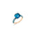 Nudo Deep Blue Ring in 18k Rose Gold and White Gold with London Blue Topaz, Turquoise and Diffused Topaz - Orsini Jewellers NZ