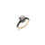 Nudo Petit Ring in 18k Rose Gold and Titanium with Obsidian and Black Diamonds - Orsini Jewellers NZ