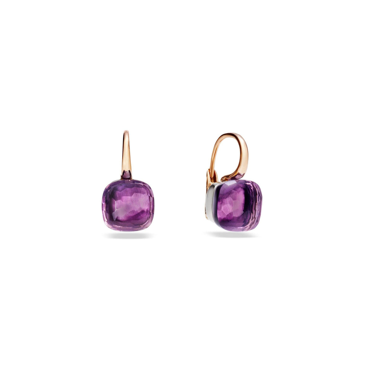 Nudo Classic Earrings in 18K Rose Gold and White Gold with Amethyst - Orsini Jewellers NZ