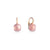 Nudo Classic Earrings in 18k Rose and White Gold with Pink Quartz - Orsini Jewellers NZ