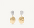 Diamonds set in white gold with yellow gold drop Siviglia earrings by Marco Bicego image on white background