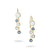 Jaipur 18k Yellow Gold and Mixed Blue Topaz Two Strand Earrings - Orsini Jewellers NZ