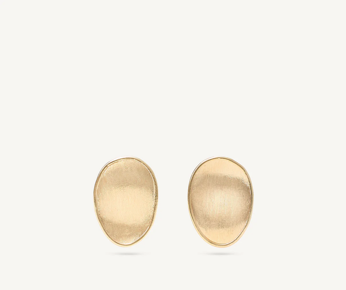 Yellow gold stud earrings by Marco Bicego Lunaria collection 