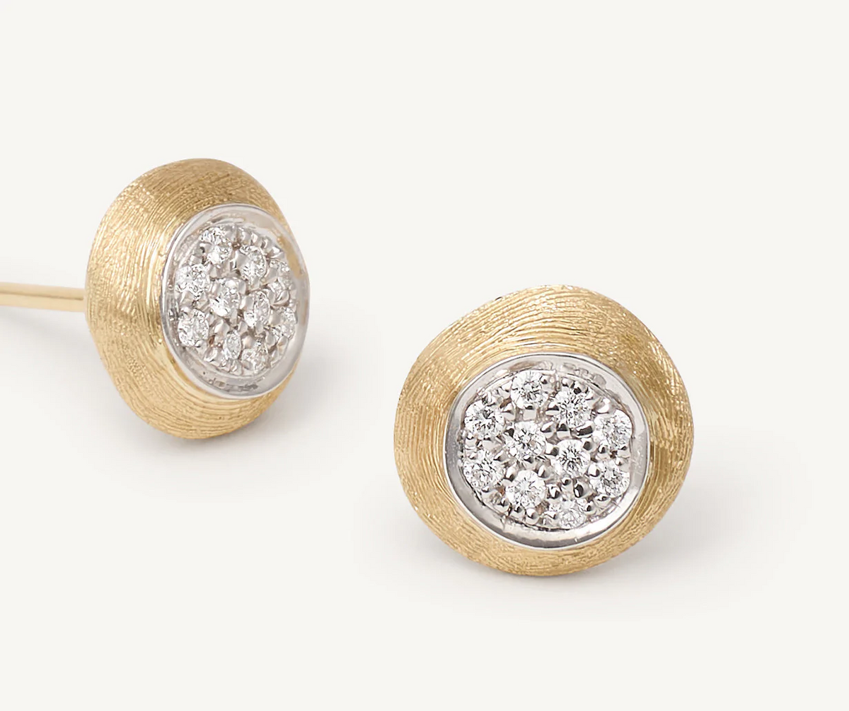 Yellow gold with diamonds Jaipur Link earrings by Marco Bicego 