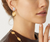 Marco Bicego white and yellow with diamonds Lunaria earrings worn 