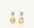 Lunaria small drop earrings in yellow gold with diamonds set in yellow gold two drop 
