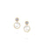 Jaipur Drop Earrings in 18k Yellow Gold with Diamonds and Mother of Pearl - Orsini Jewellers NZ