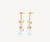 Mixed gemstones and yellow gold drop earrings by Marco Bicego image on white background