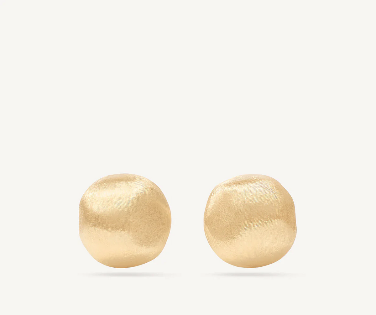 Yellow gold large stud earrings by Marco Bicego 