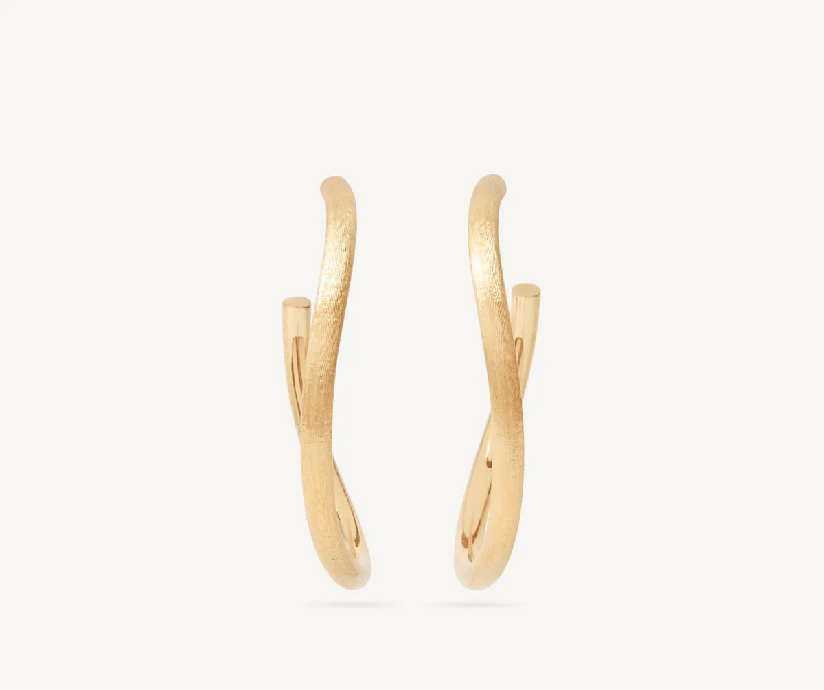 Marco Bicego hoop earrings in yellow gold Jaipur Link collection 