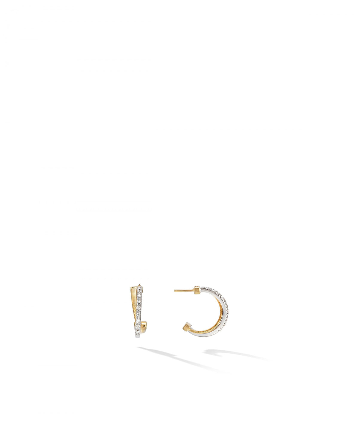 Goa Hoop Earrings in 18k Yellow Gold with Diamonds - Orsini Jewellers NZ