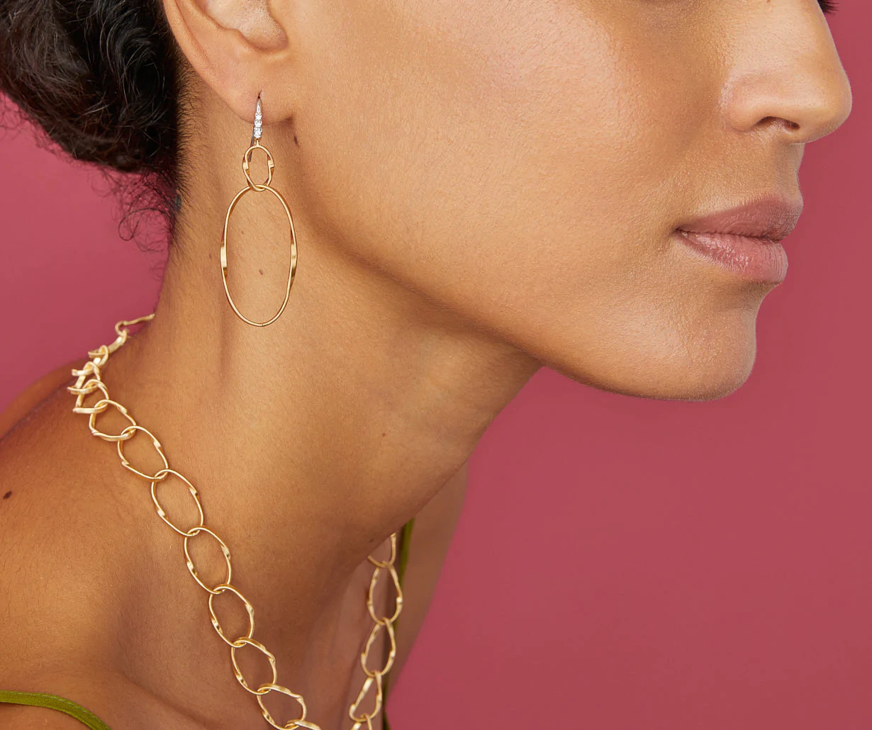 Marco Bicego Marrakech Onde Hook Drop Earrings Diamonds 18k Gold 2 Links - Orsini Jewellers