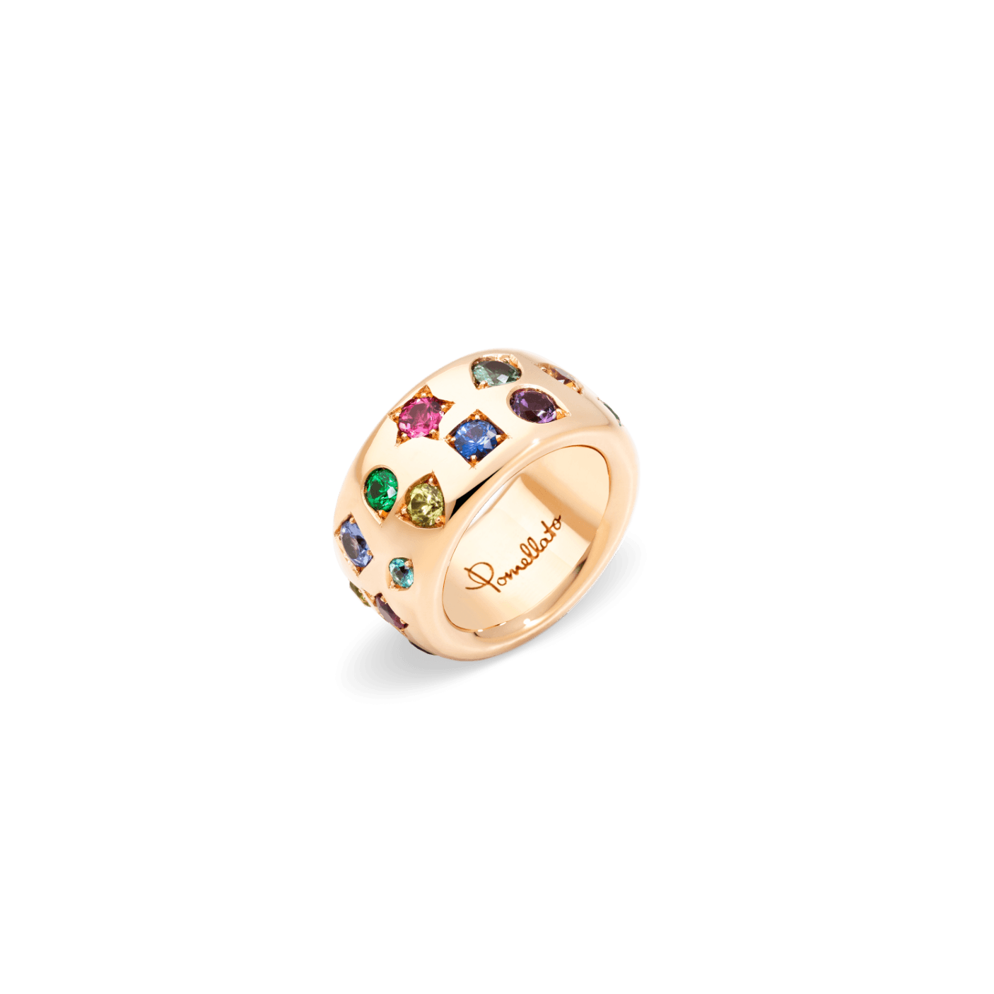 Pomellato Iconica Ring in 18k Rose Gold with Coloured Gemstones - Orsini Jewellers NZ