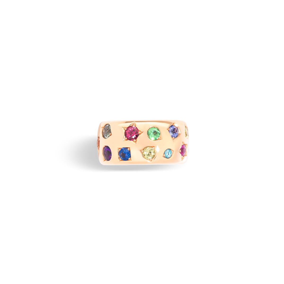 Pomellato Iconica Ring in 18k Rose Gold with Coloured Gemstones - Orsini Jewellers NZ