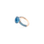 Nudo Deep Blue Ring in 18k Rose Gold and White Gold with London Blue Topaz, Turquoise and Diffused Topaz - Orsini Jewellers NZ