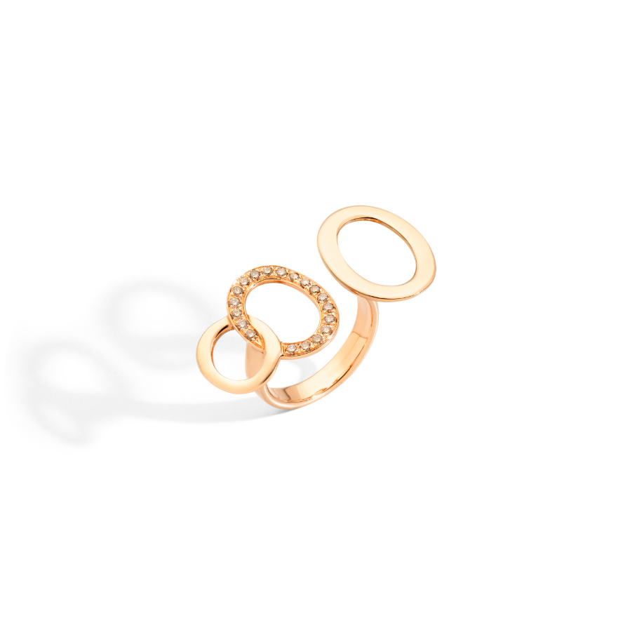 Brera Ring in 18k Rose Gold with Brown Diamonds - Orsini Jewellers NZ