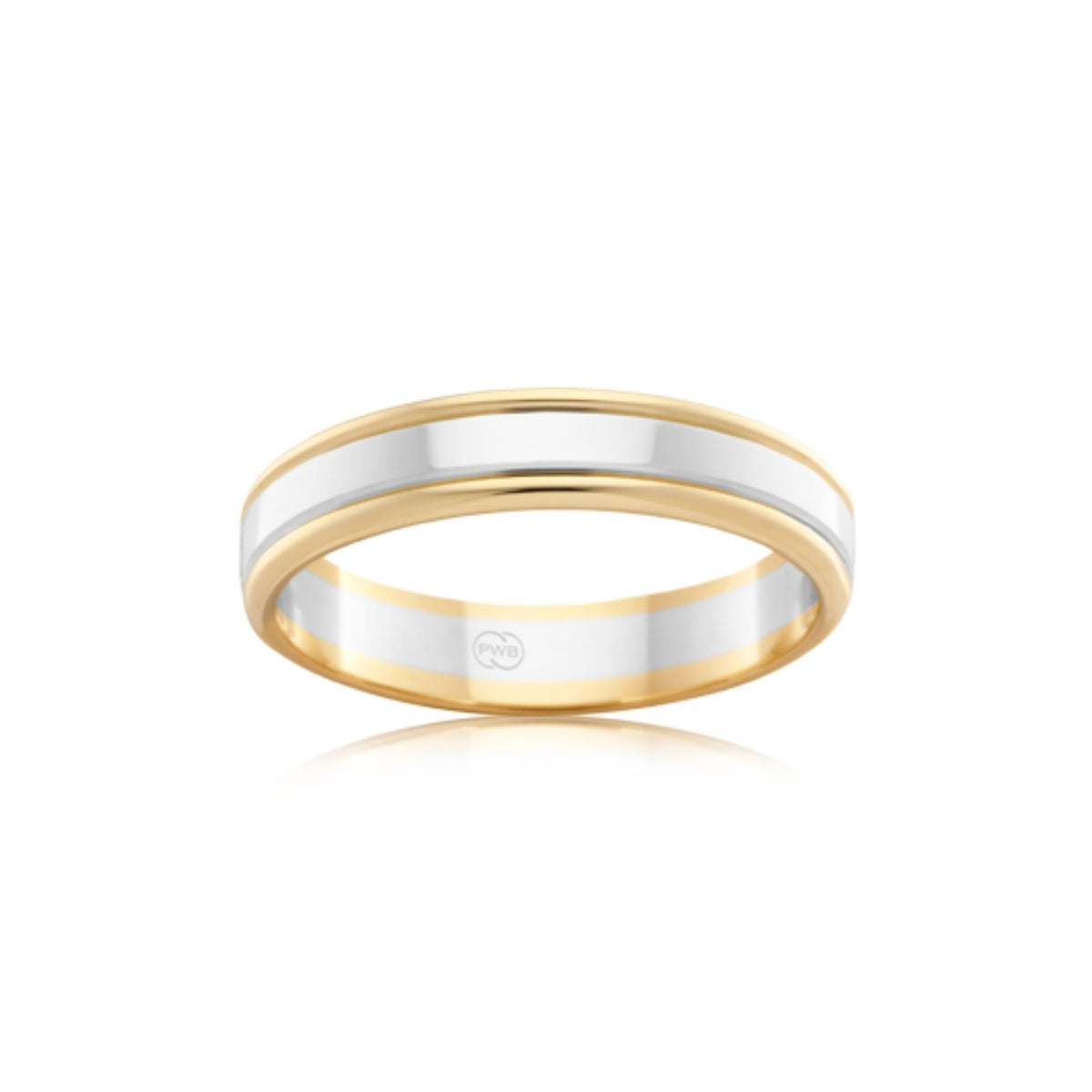 White and Yellow Gold Classic Wedding Ring - Orsini Jewellers