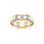 Diamond Princess Cut Bead Set Two-Tone Wedding Ring - Orsini Jewellers