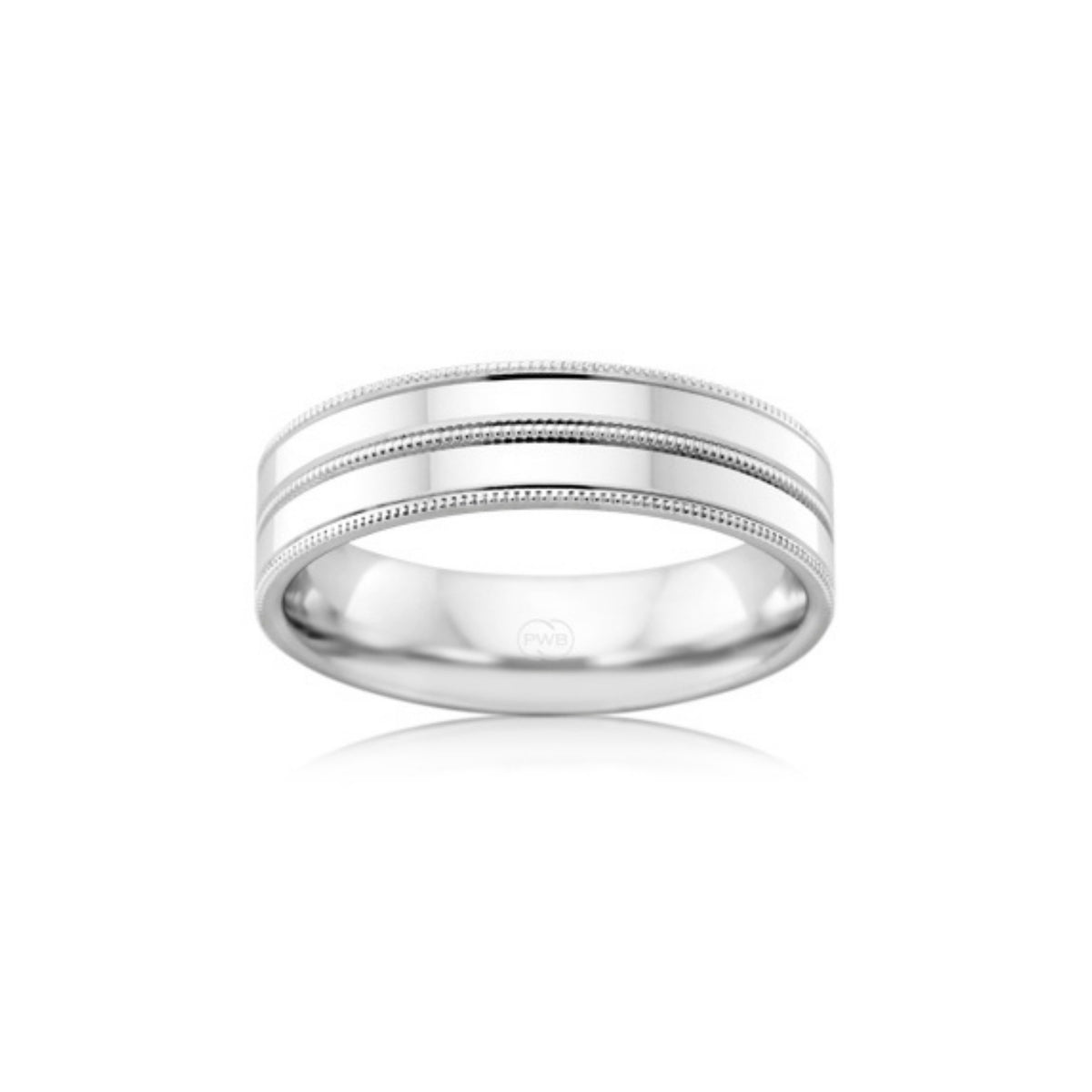 Milgrain Edge Flat Wedding Ring - Orsini Jewellers