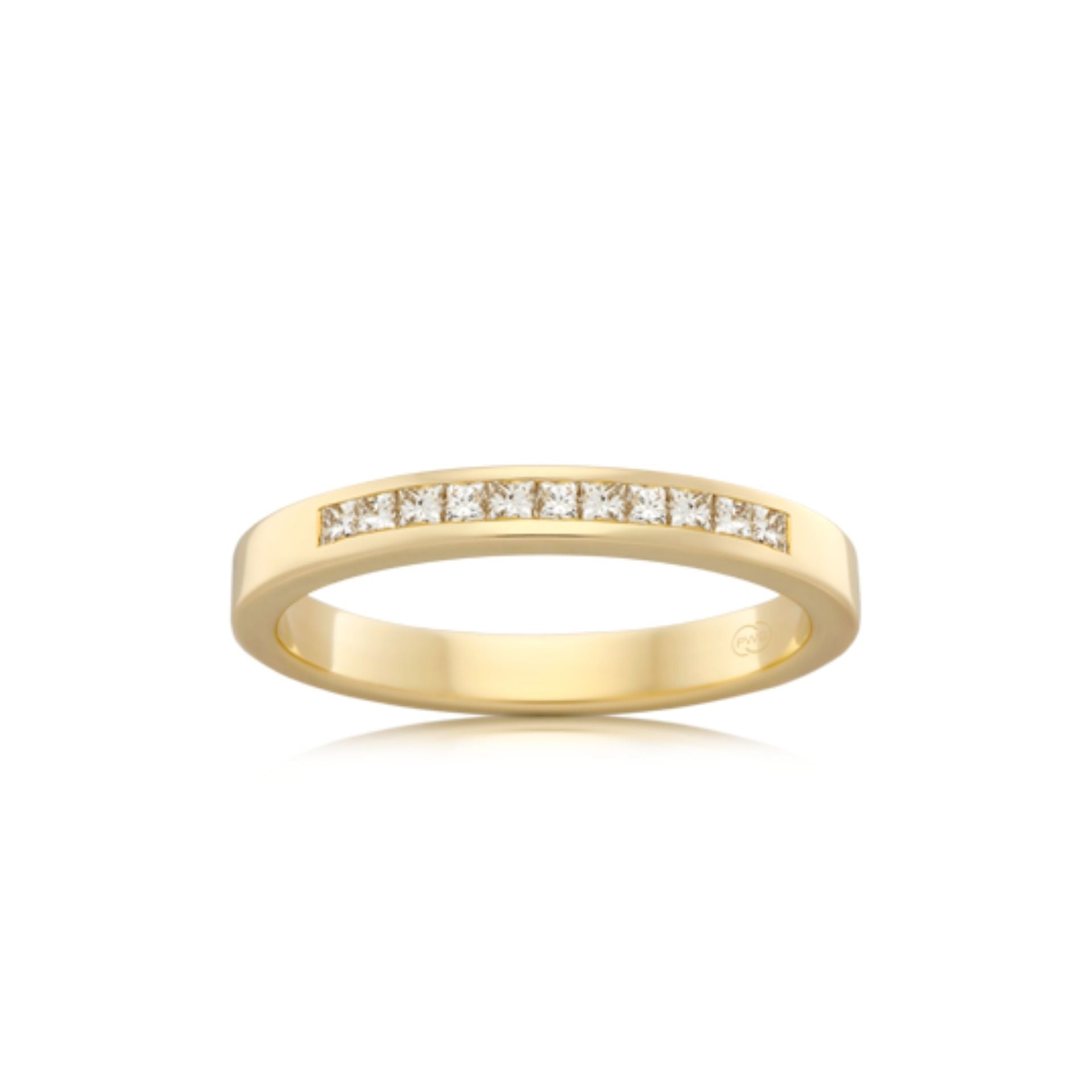 Smoky Quartz Men's Diamond Channel ring - 14K Yellow Gold |JewelsForMe