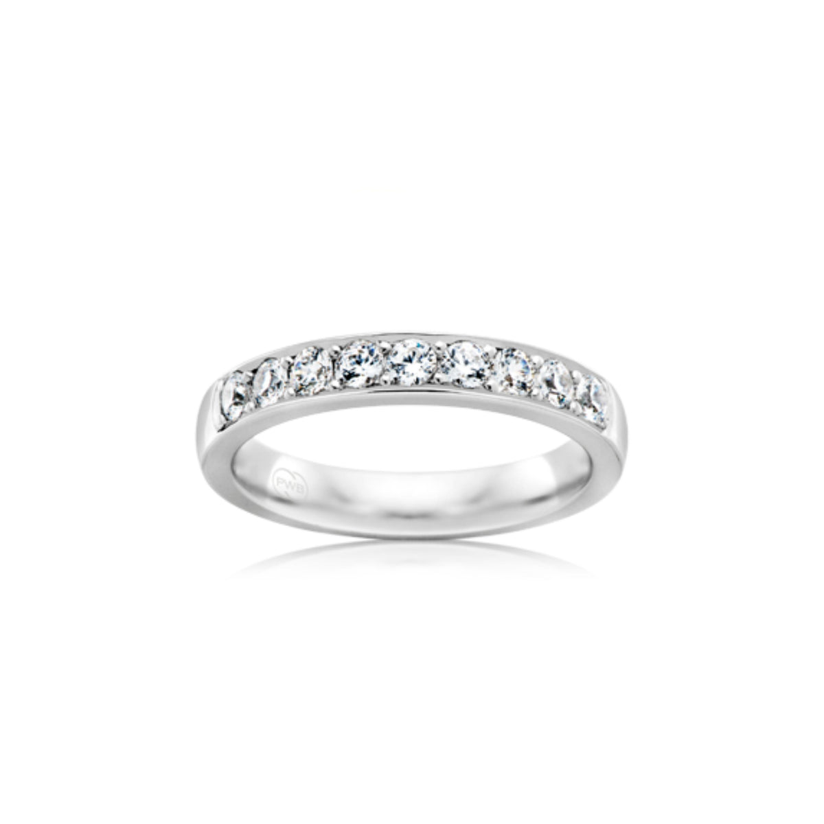 Diamond Bead Set Half Round Wedding Ring - Orsini Jewellers
