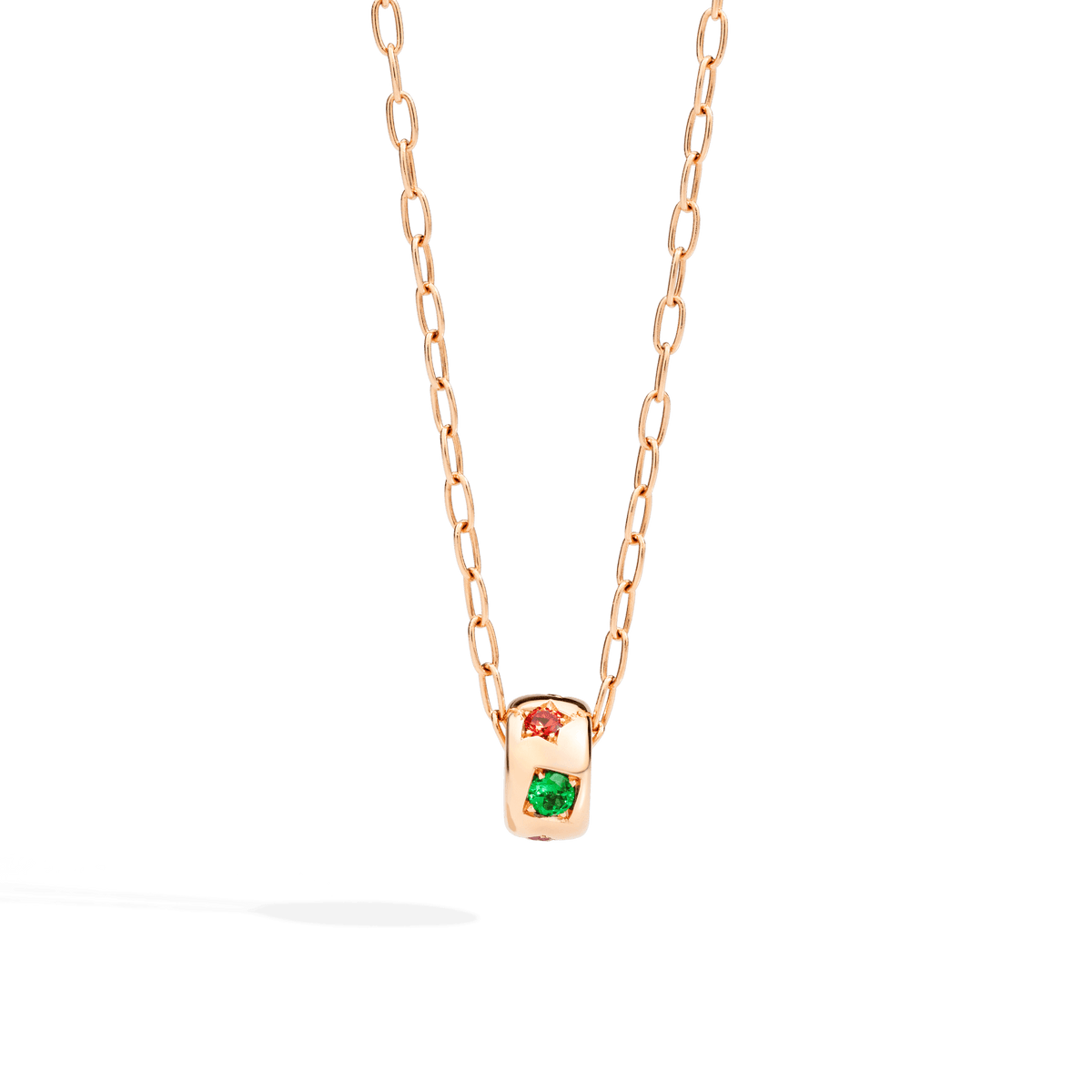 Pomellato Iconica Necklace in 18k Rose Gold with Coloured Gemstones - Orsini Jewellers NZ