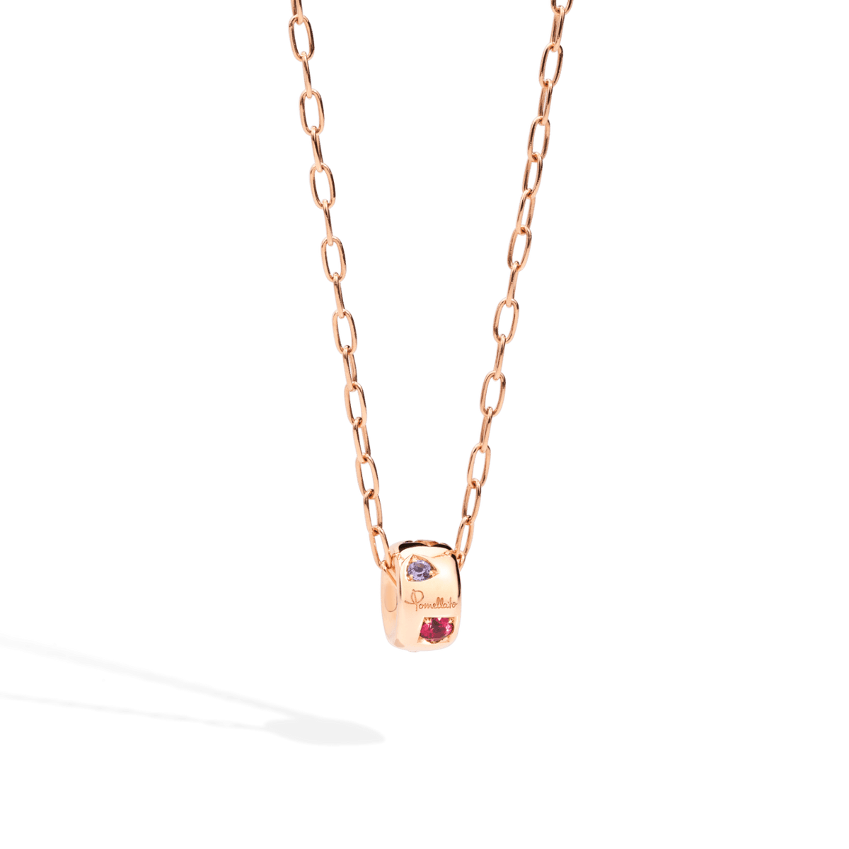 Pomellato Iconica Necklace in 18k Rose Gold with Coloured Gemstones - Orsini Jewellers NZ