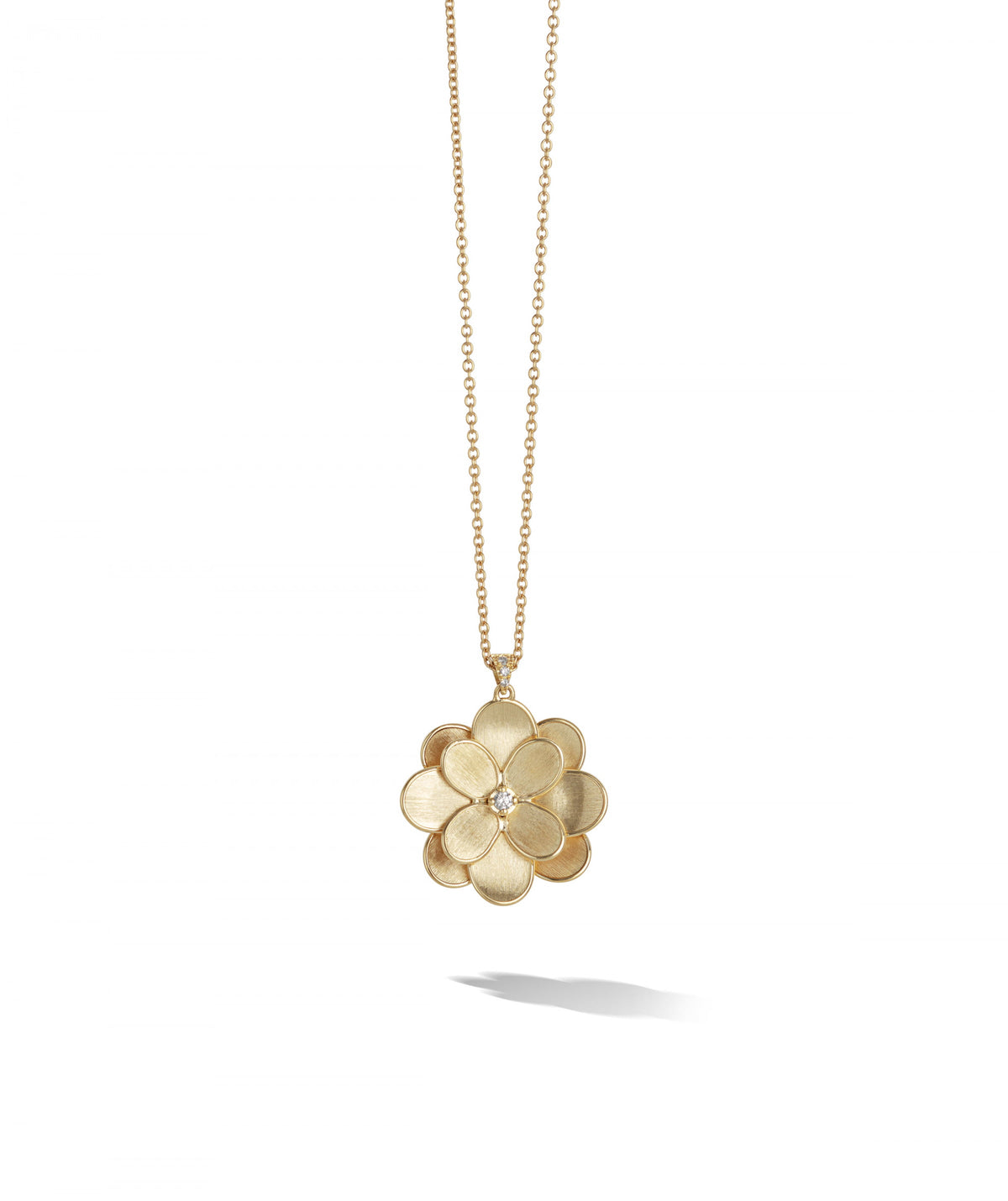 Petali Necklace in 18k Yellow Gold with Diamonds Long - Orsini Jewellers NZ