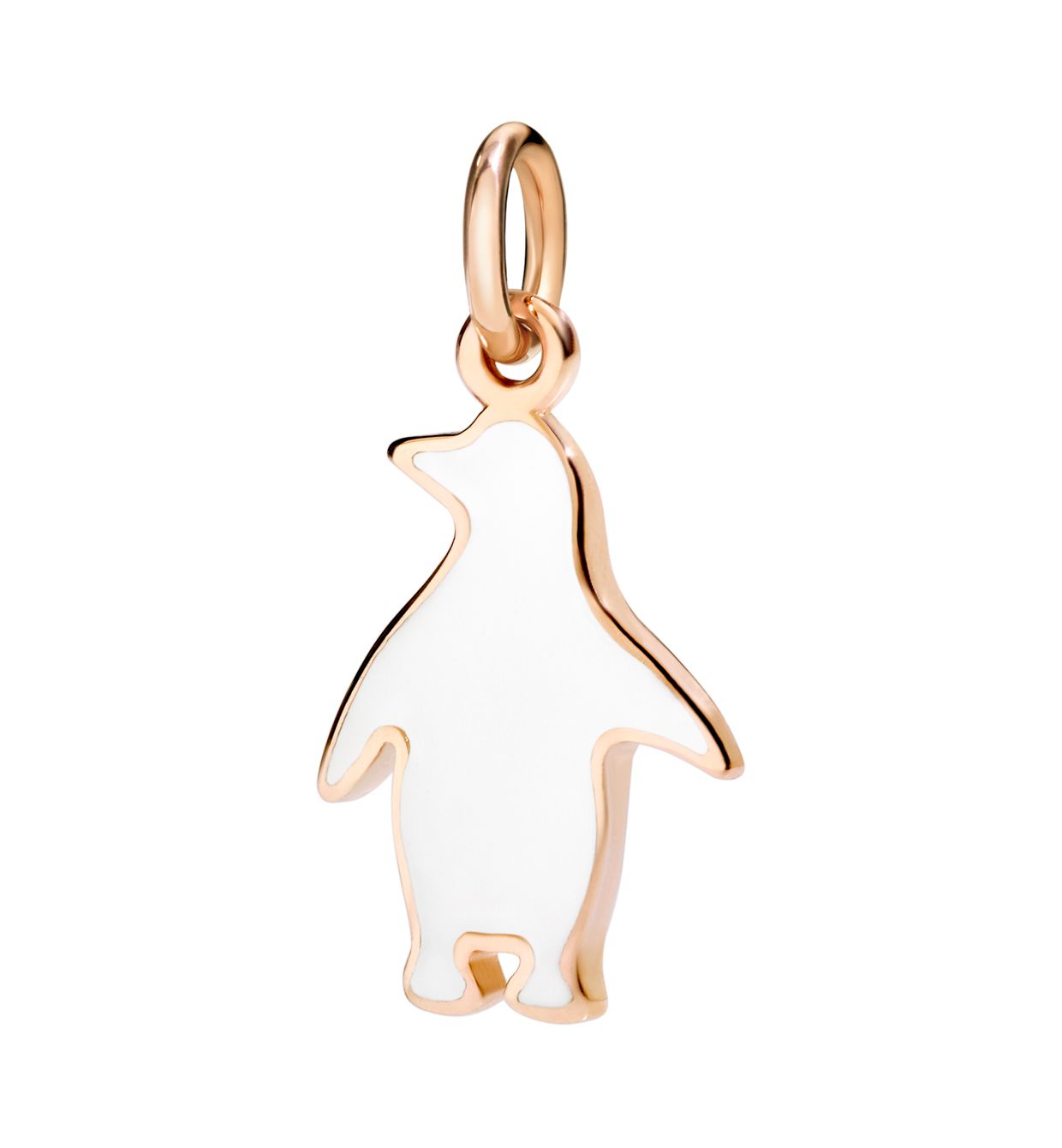 DoDo Penguin in 9kt Rose Gold with White Enamel - Orsini Jewellers NZ