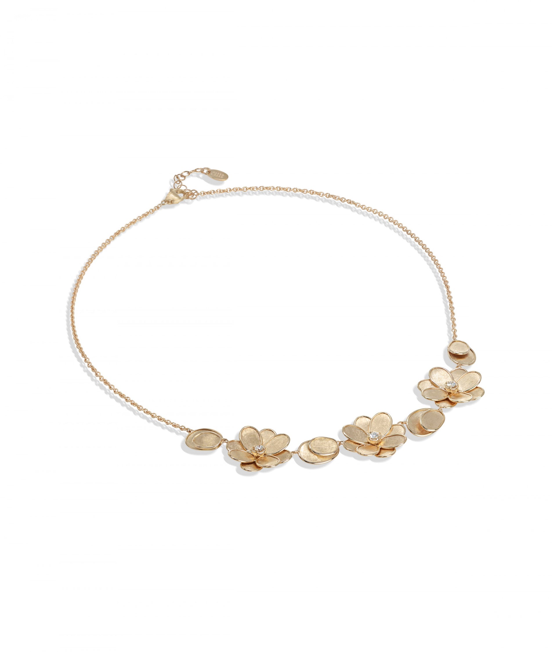 Petali Necklace in 18k Yellow Gold with Diamonds Light - Orsini Jewellers NZ