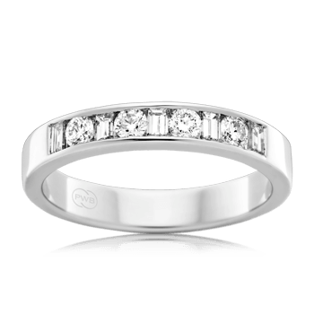 Women's Large White Gold Alternate Diamond Wedding Ring - Orsini Jewellers