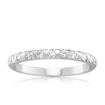 Platinum Womens Wedding Ring with Tension Set Brilliant Cut Diamonds - Orsini Jewellers
